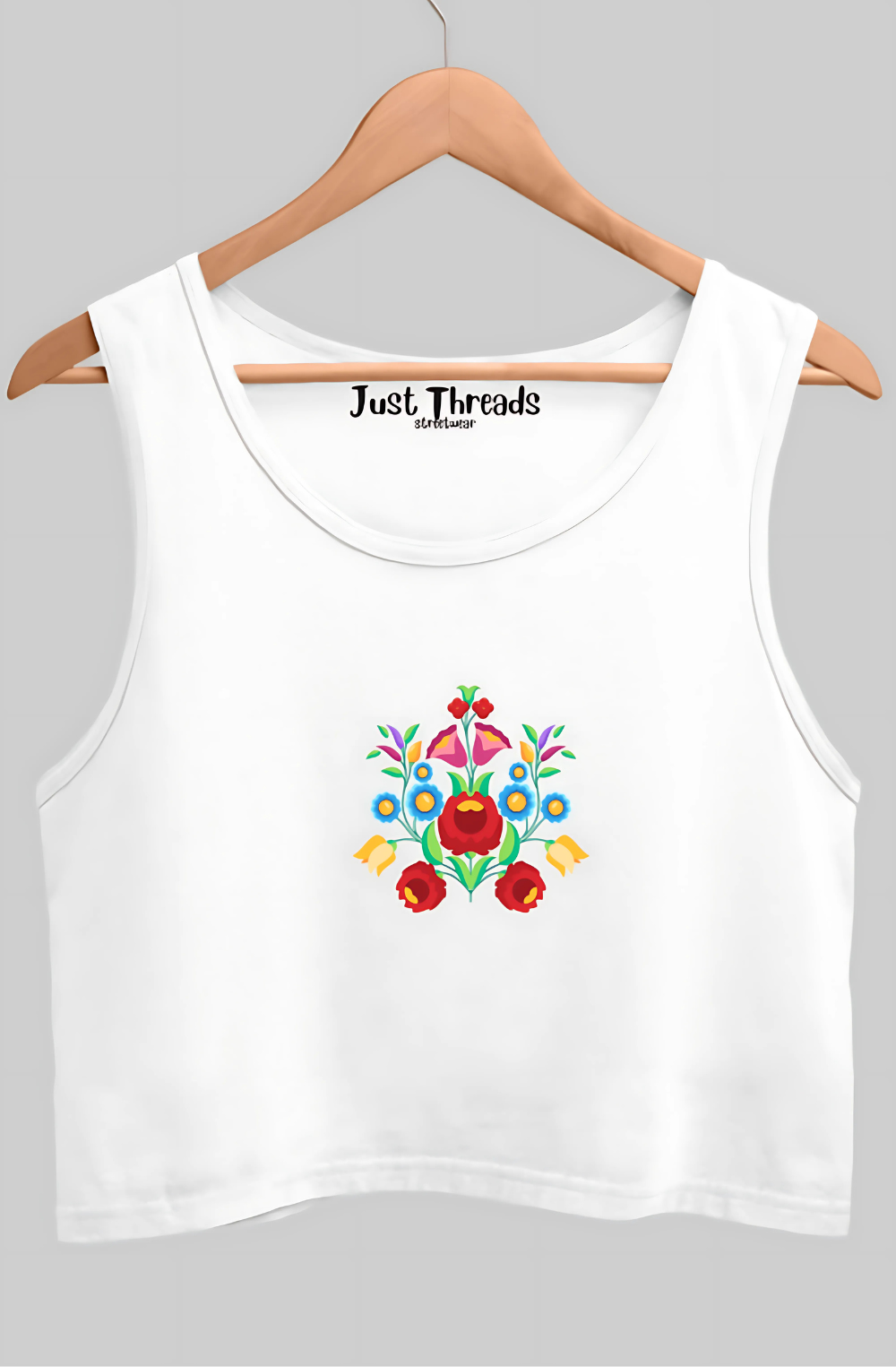 Multi Mushal Crop Tank Top