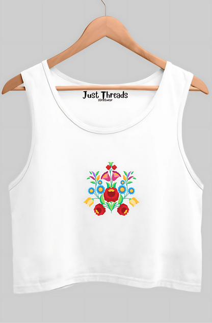 Multi Mushal Crop Tank Top