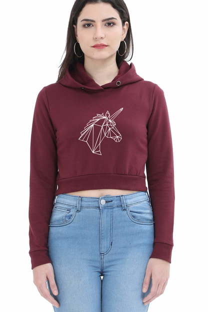 Unicorn Crop Hoodie