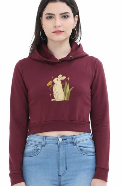 Alice's Wonderland Rabbit Crop Hoodie