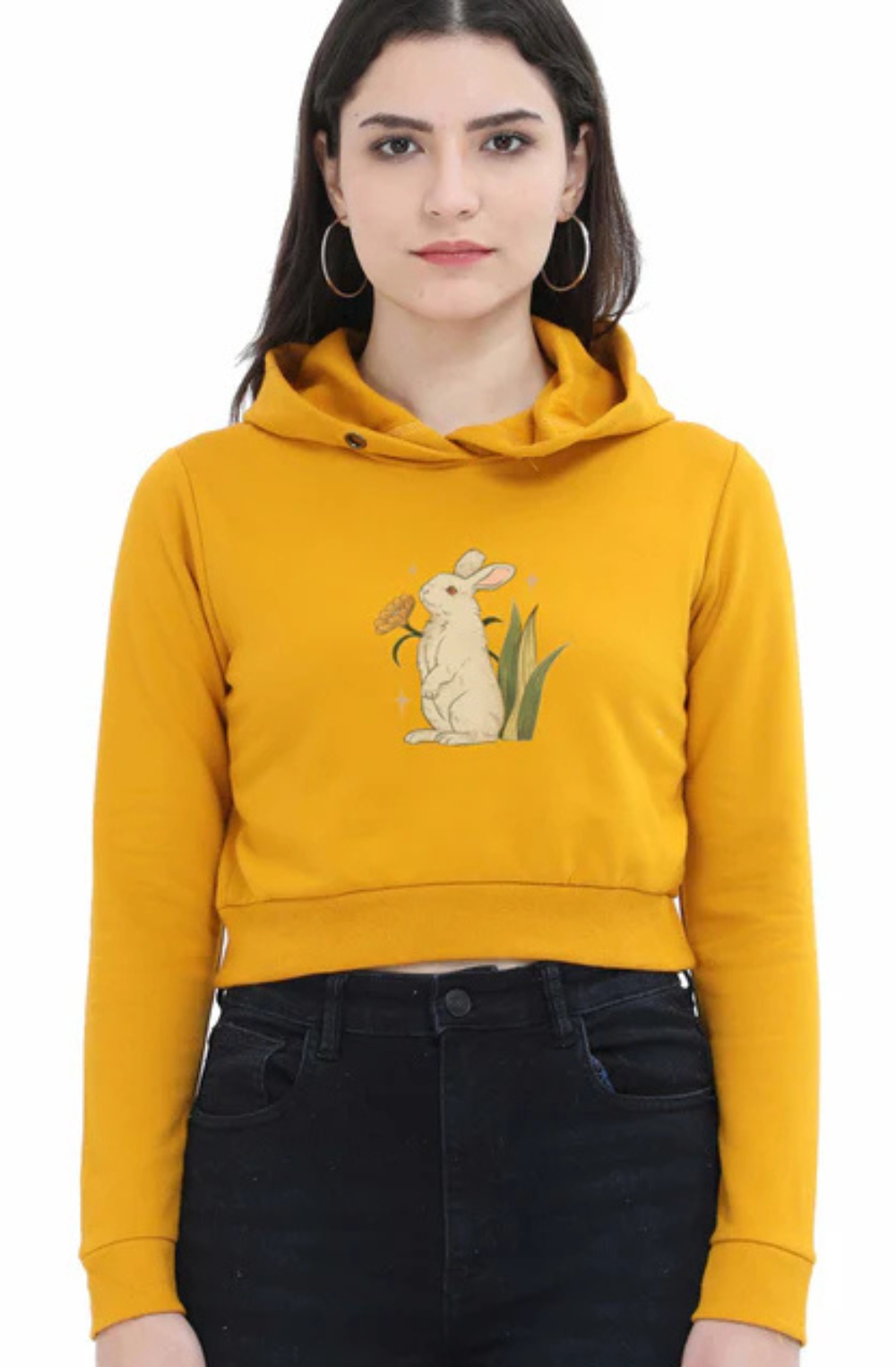 Alice's Wonderland Rabbit Crop Hoodie