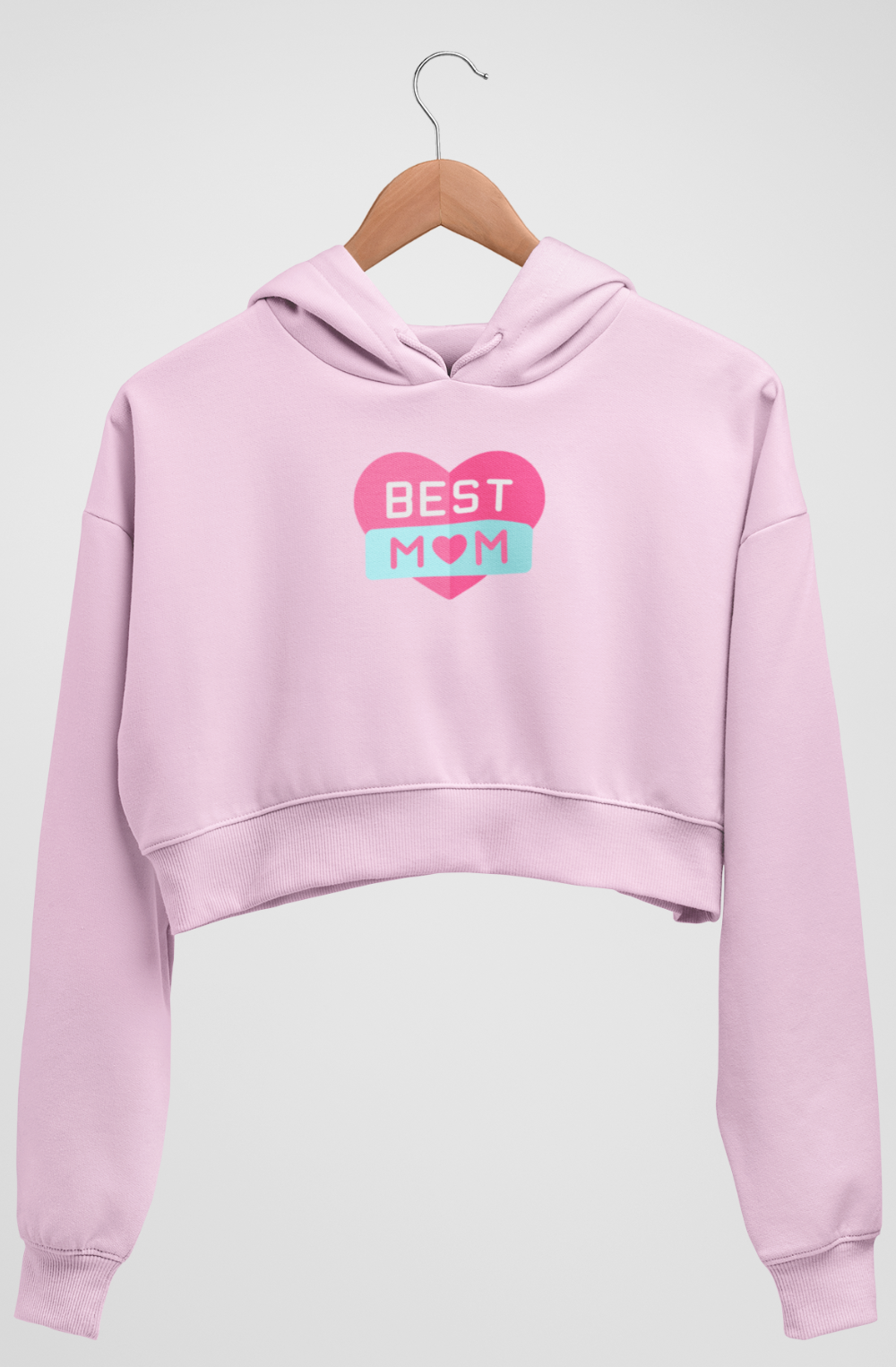 Best Mom Cropped Hoodie