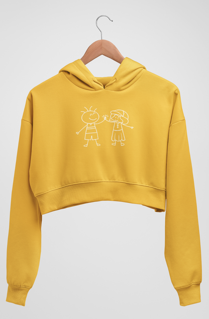 Happiness Cropped Hoodie