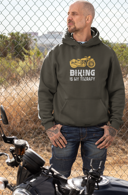 Biking Is My Therapy Hoodie Sweatshirt