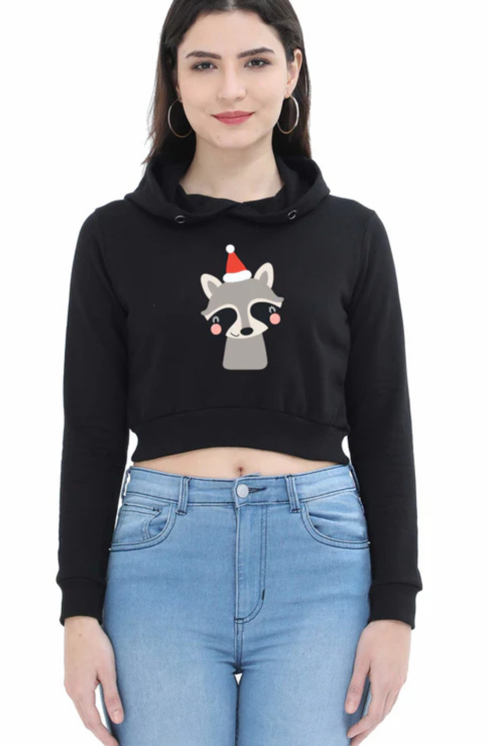 Panda Crop Hoodie