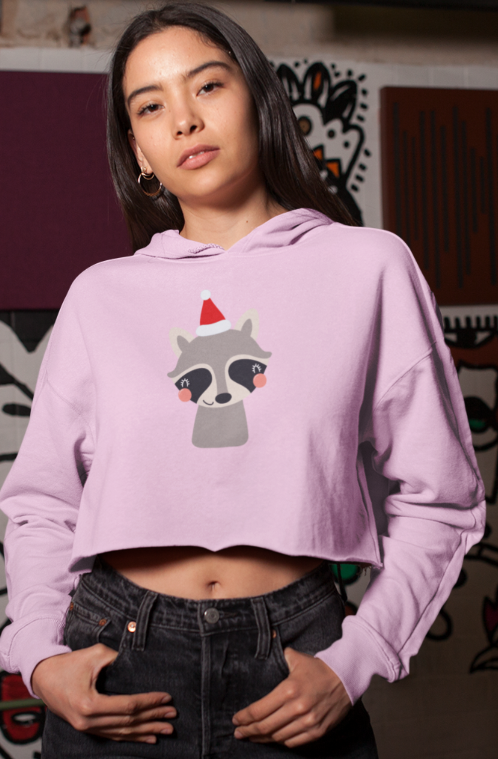 Panda Crop Hoodie