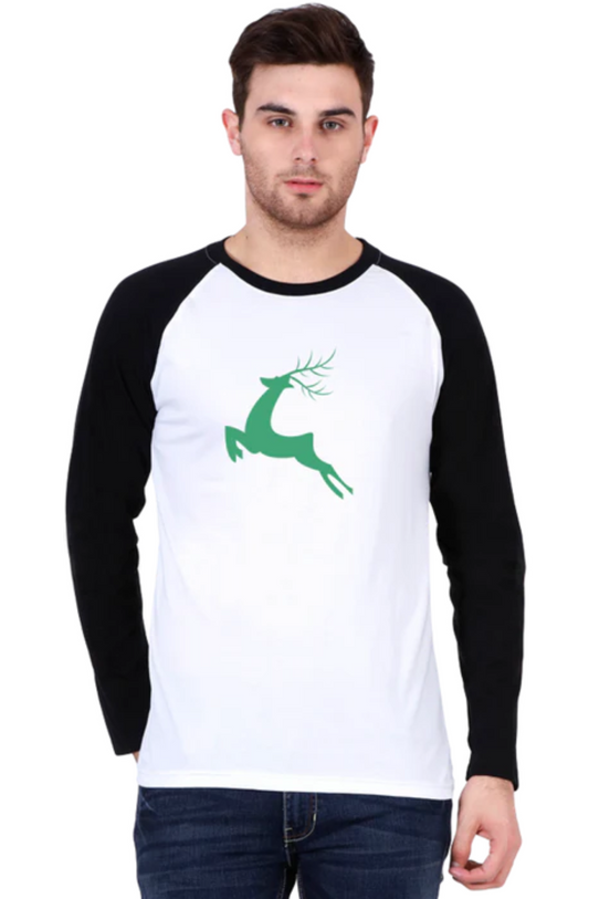 Reindeer Raglan Sleeves Tee