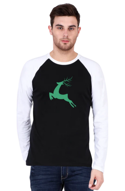 Reindeer Raglan Sleeves Tee