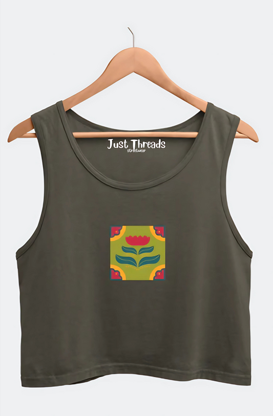 Lotus Tile Crop Tank Top