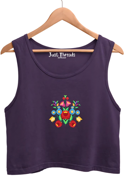 Multi Mushal Crop Tank Top