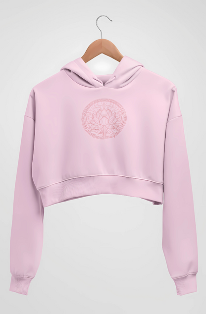 Lotus Medallion Crop Hoodie