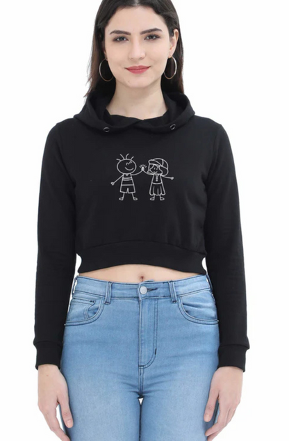 Happiness Cropped Hoodie