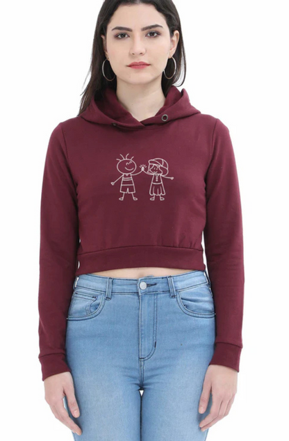 Happiness Cropped Hoodie